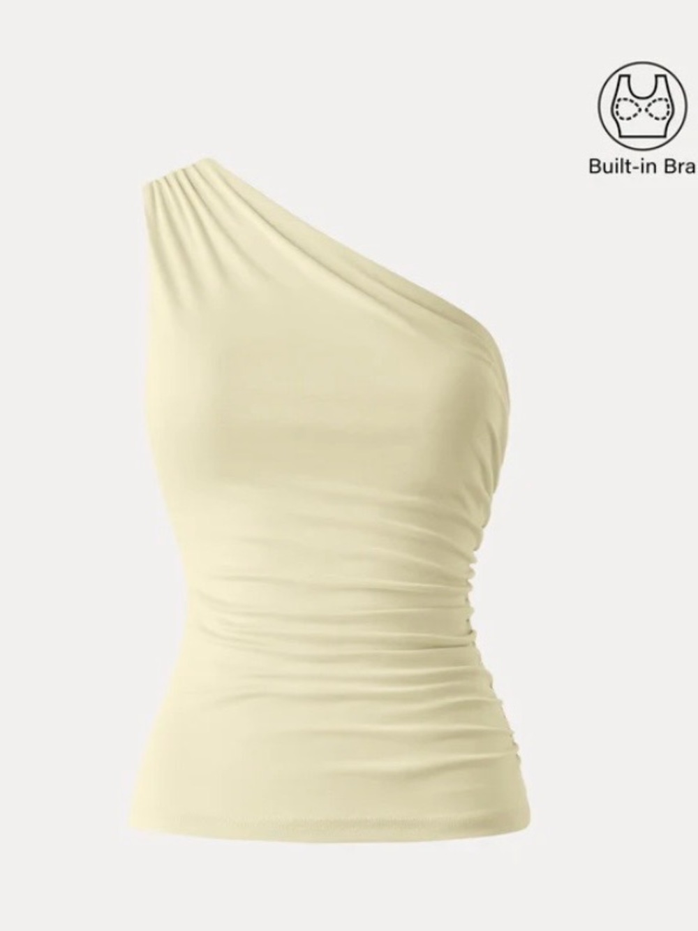 OGL SANDWASHED ONE SHOULDER IN BUTTER YELLOW NWOT